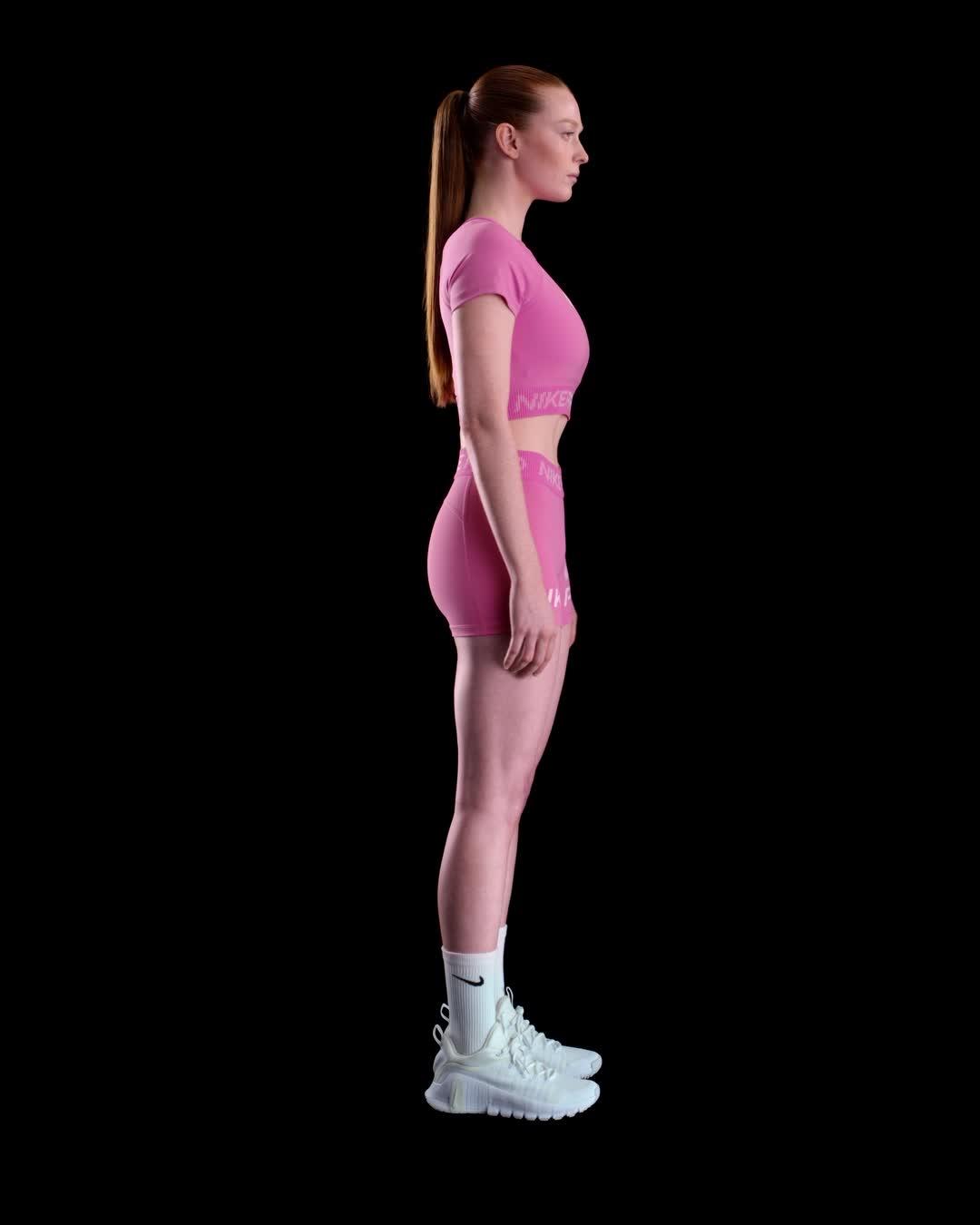 Womens Nike Pro Dri-FIT Short-Sleeve Cropped Graphic Top | HV3673-675 Product Image