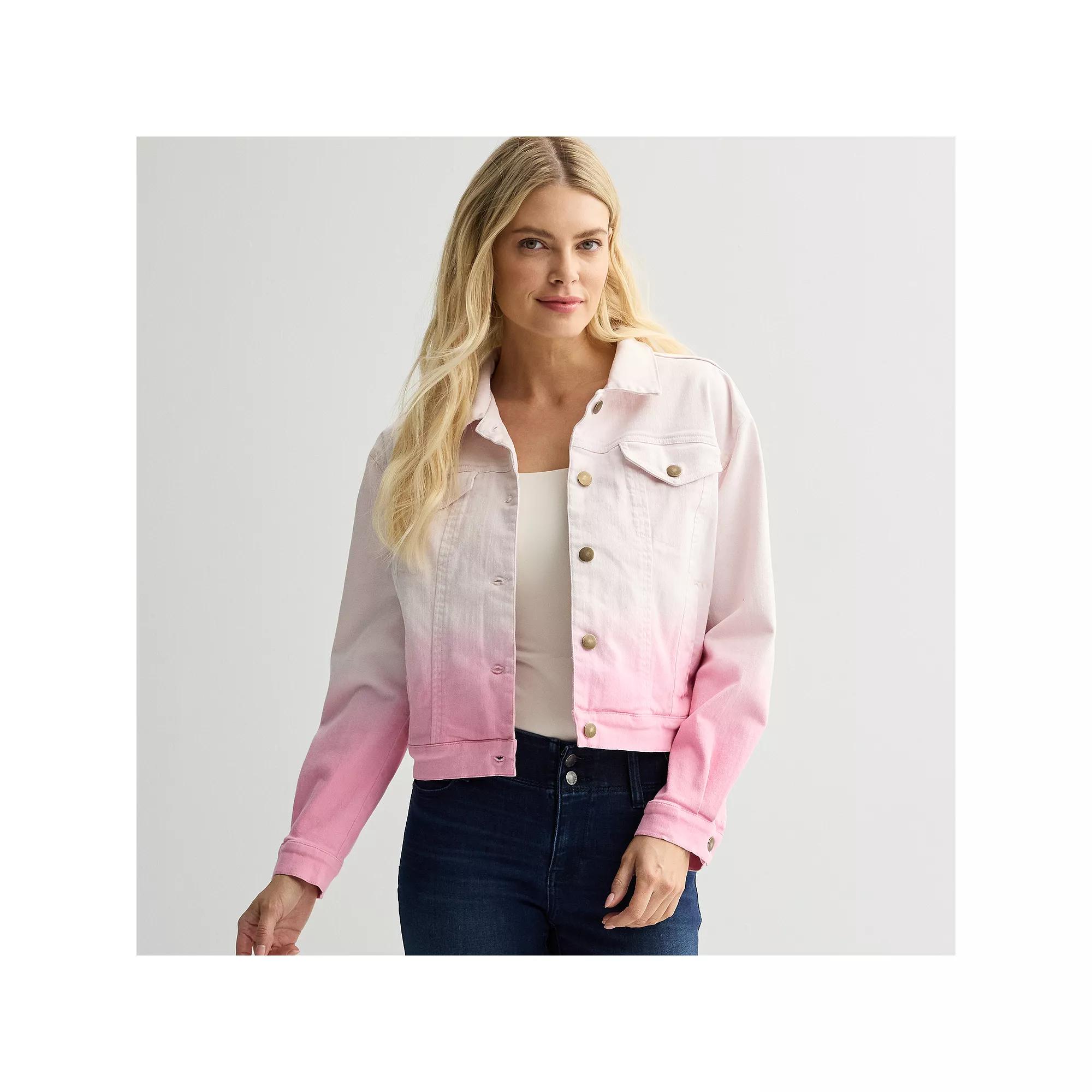 Women's INTEMPO™ Ombre Denim Jacket, Size: Small, Pink Product Image