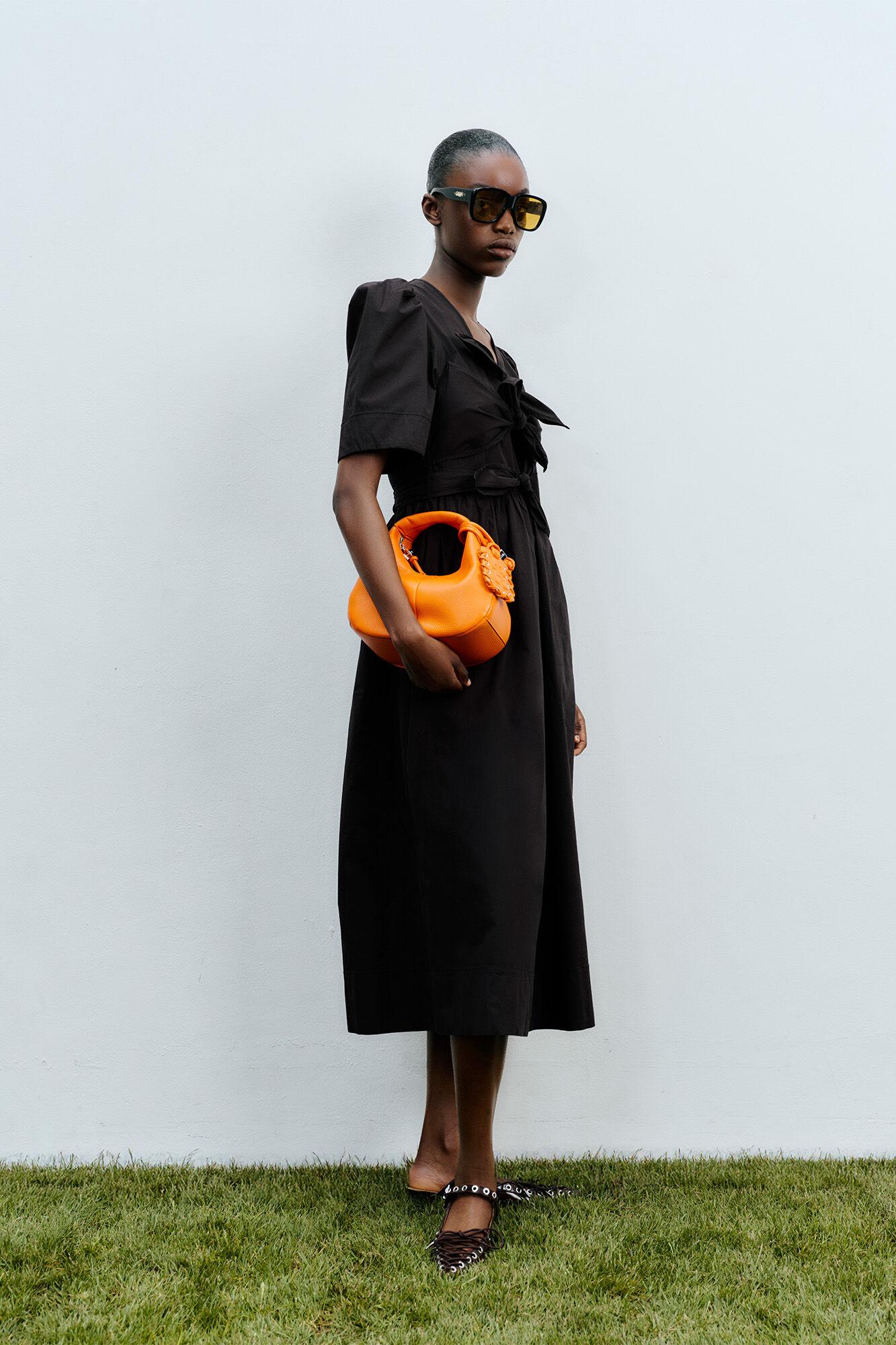 Black Stretch Cotton Dress Product Image