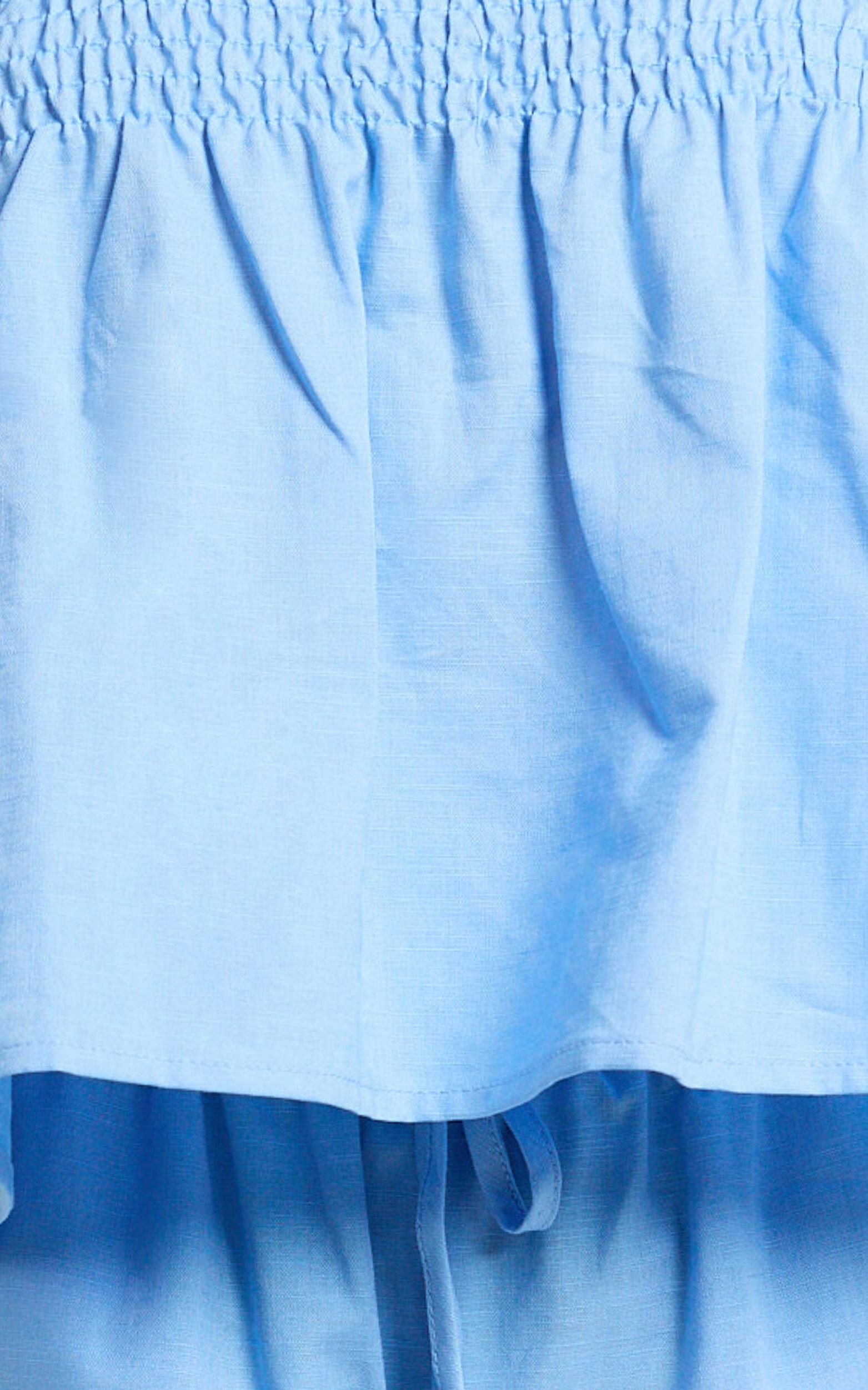 Alma Two Piece Set - Cotton Cami Pant Set in Blue Product Image