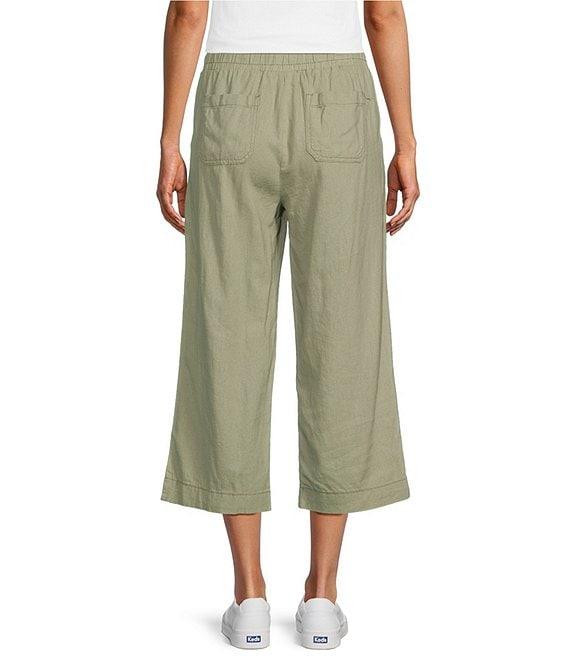 Westbound Linen Blend Crop Pull-On Pants Product Image