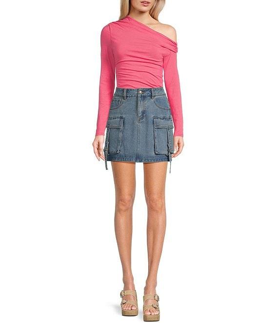 C&V Chelsea & Violet Long Sleeve Off-The-Shoulder Bodysuit Product Image