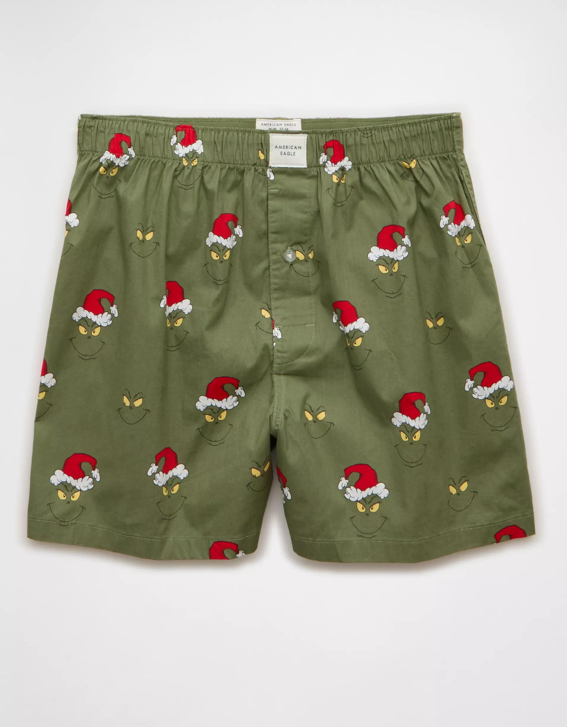 AEO Grinch Face Stretch Boxer Short Product Image