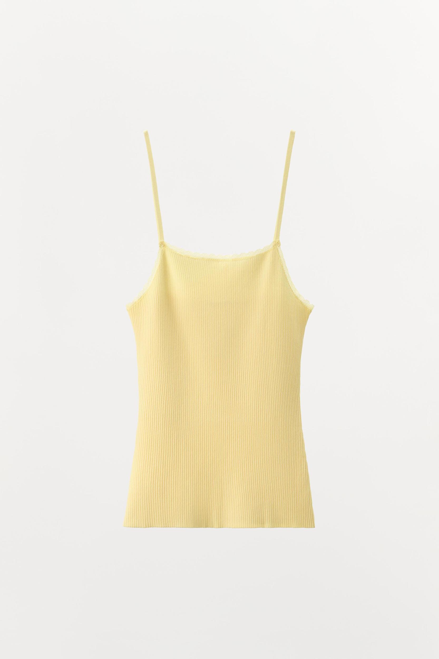 RIB KNIT STRAPPY TOP Product Image