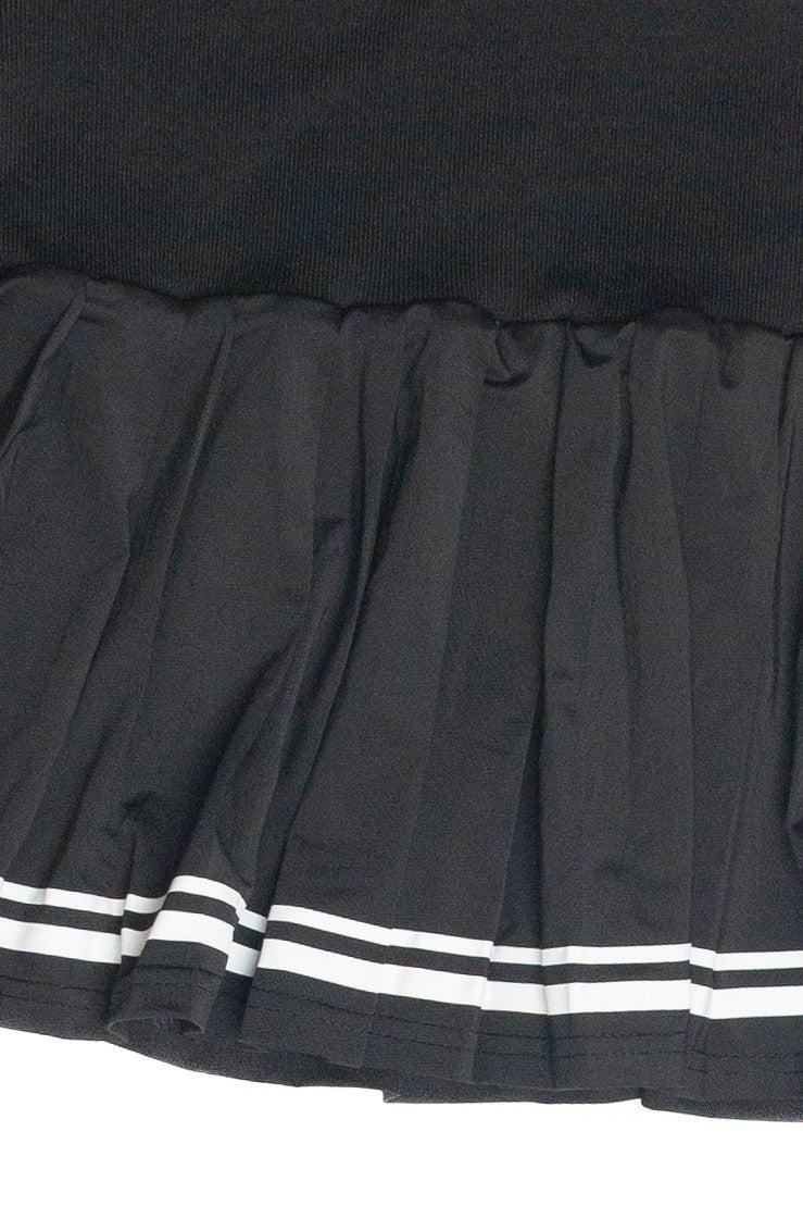 Stripe Hem Pleated Skirt Product Image