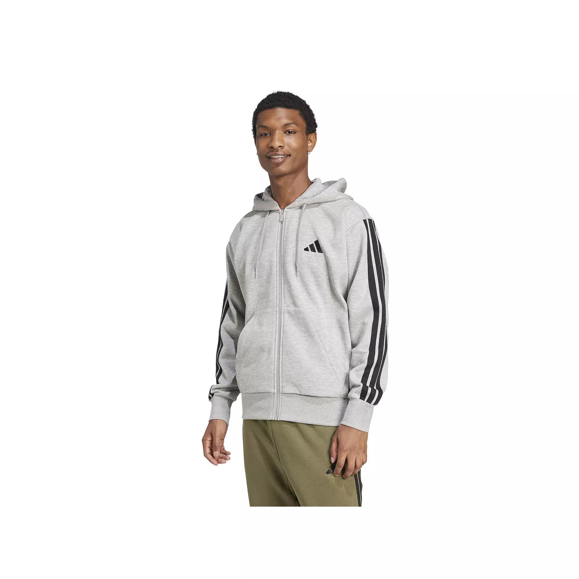 Essentials 3-Stripes Fleece Hoodie Product Image