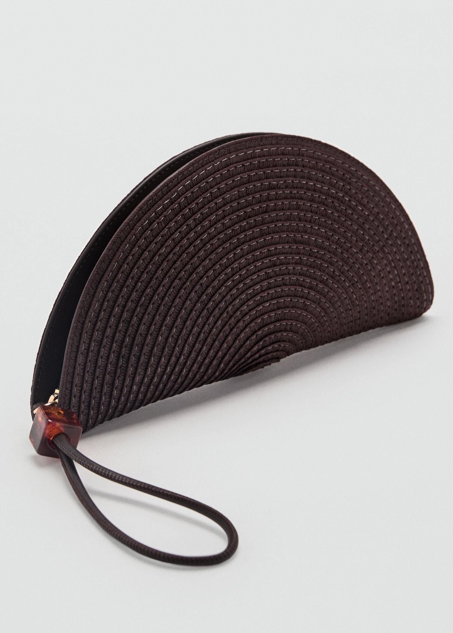 Natural fiber toiletry bag with bead detail - Women | MANGO USA Product Image