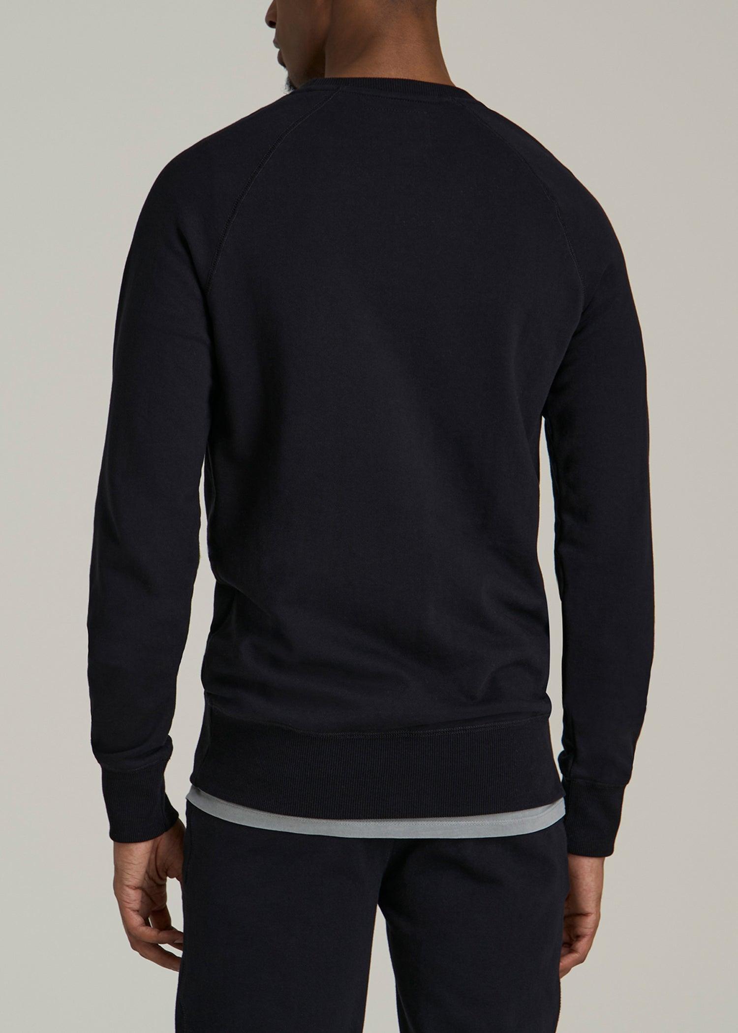 Wearever 2.0 French Terry Crewneck Sweatshirt for Tall Men in Black Male Product Image