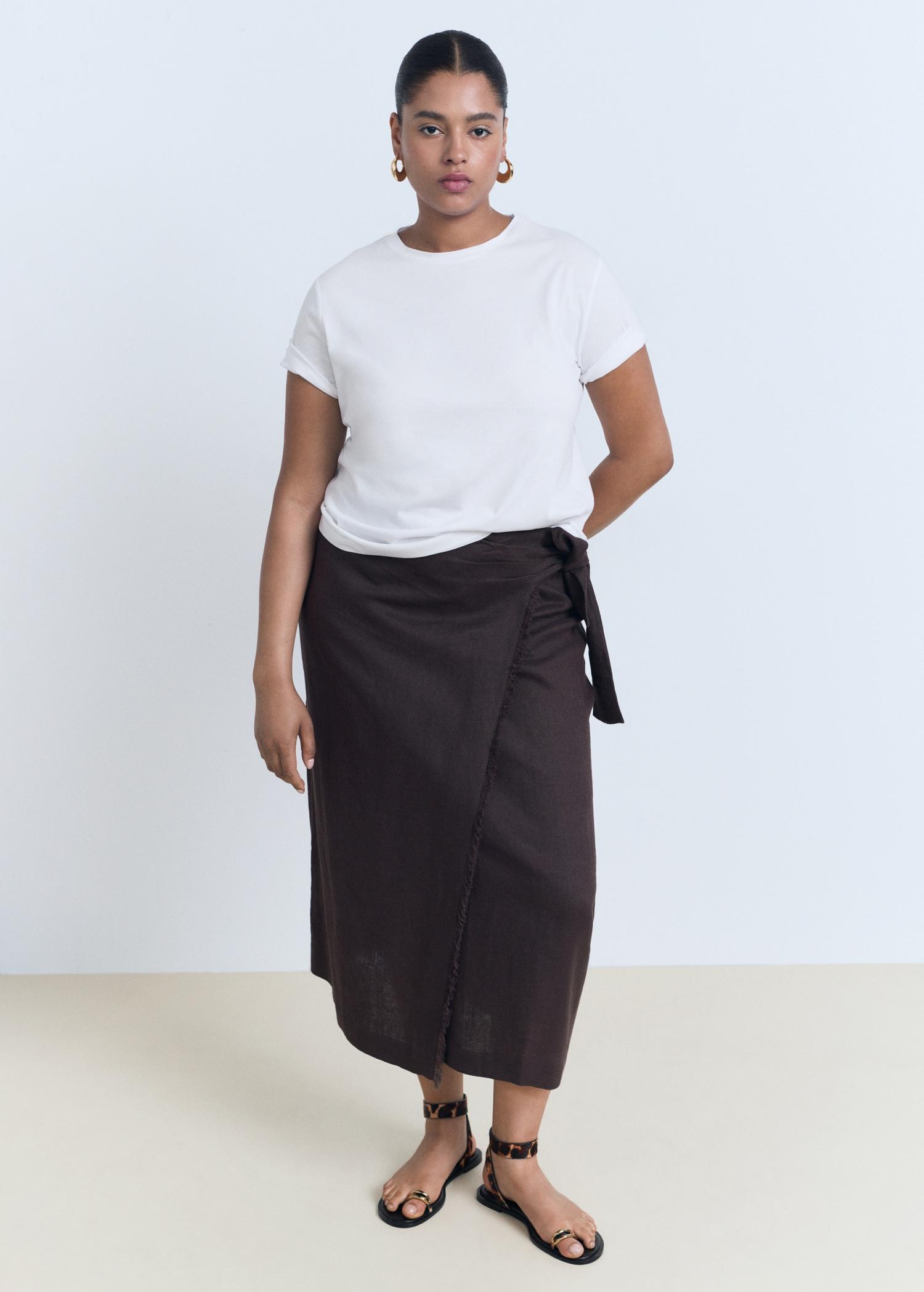 Cotton short-sleeved t-shirt - Women | MANGO USA Product Image