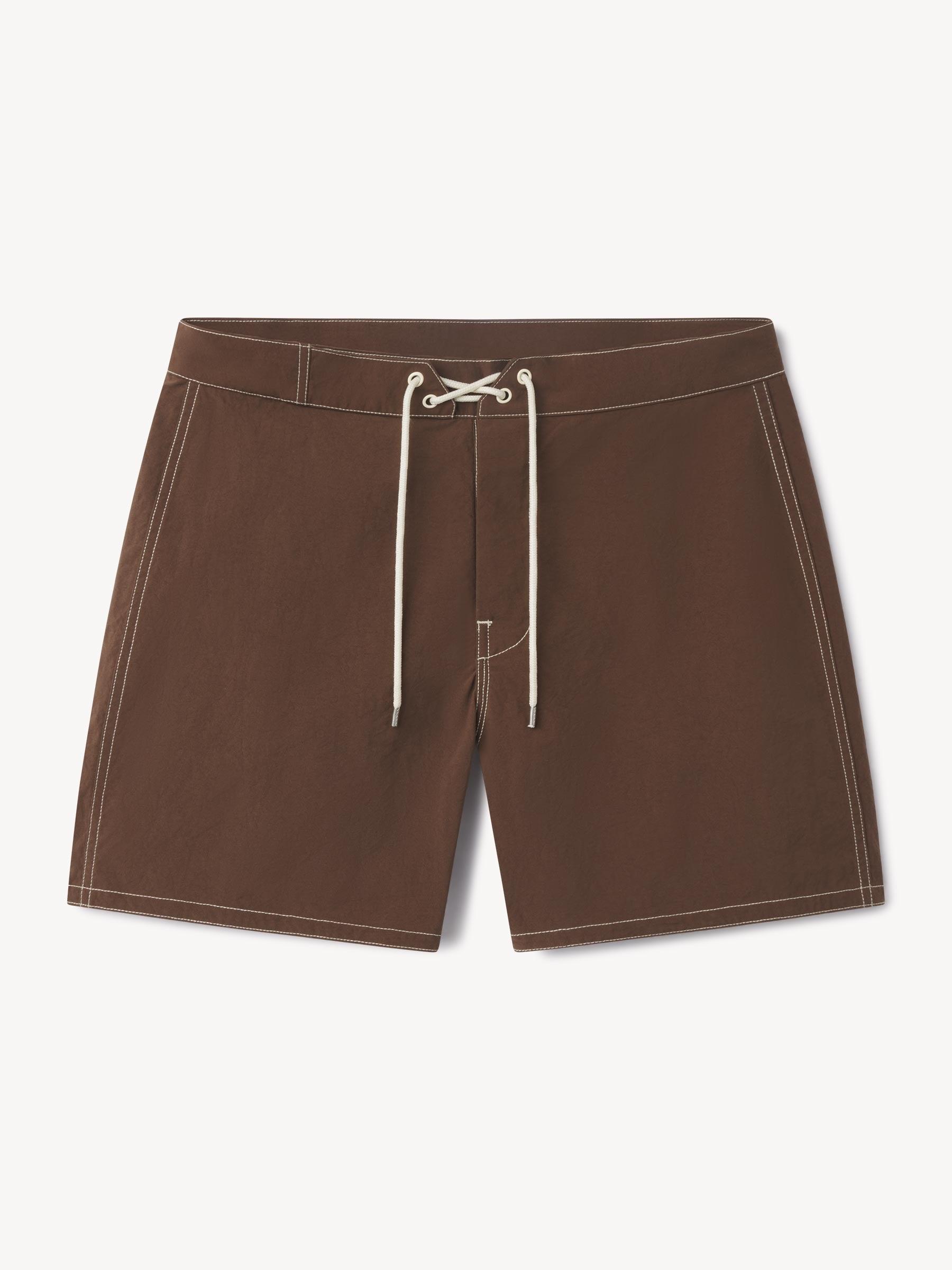 Brown Japanese Oxford Board Short Product Image