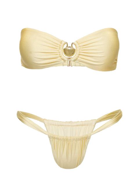 Ocean Drive Shine Bandeau Top Lemon Product Image