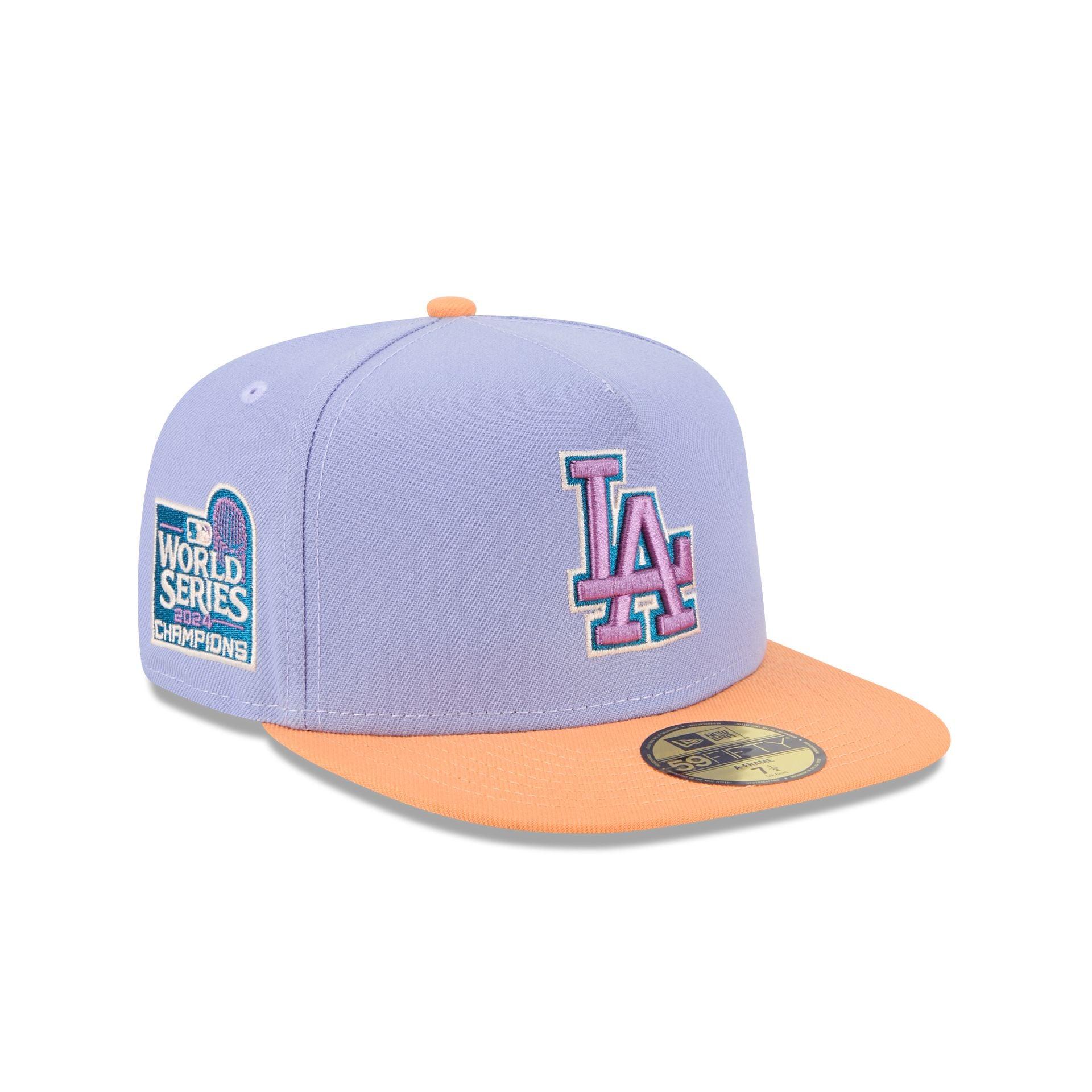 Los Angeles Dodgers Lavender 59FIFTY A-Frame Fitted Hat Male Product Image