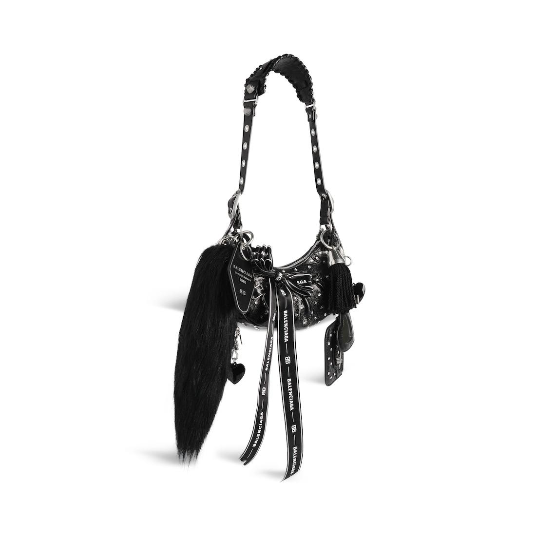 Women's Le Cagole Collector Shoulder Bag Xs With Charms in Black Product Image