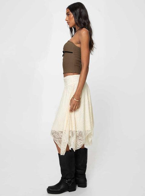Enslee Midi Skirt Cream Product Image