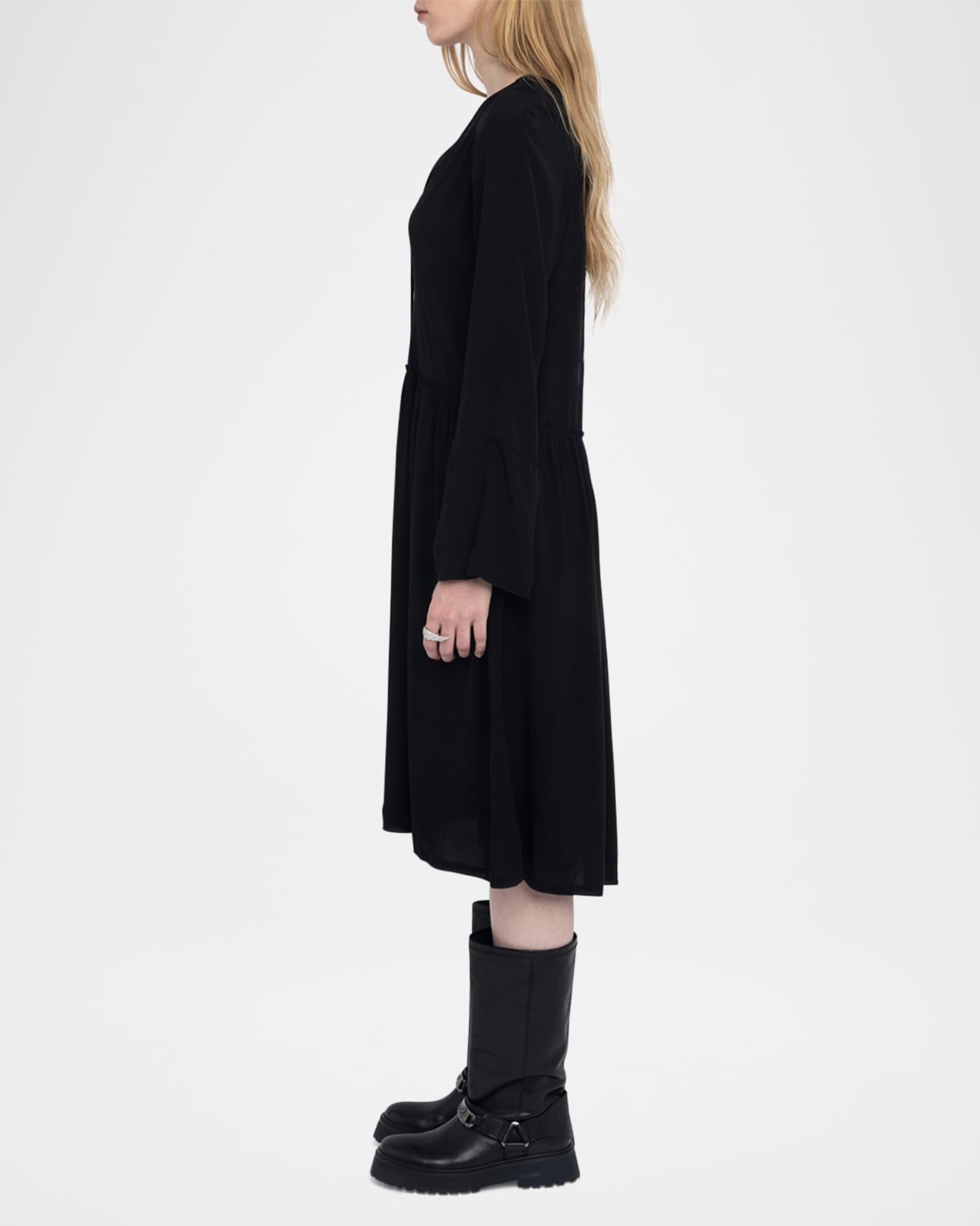 Rinas Lace-Up Midi Dress Product Image