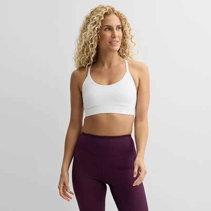 Women's Tek Gear Ultrastretch Strappy Bra, Size: XL, Modern White Product Image