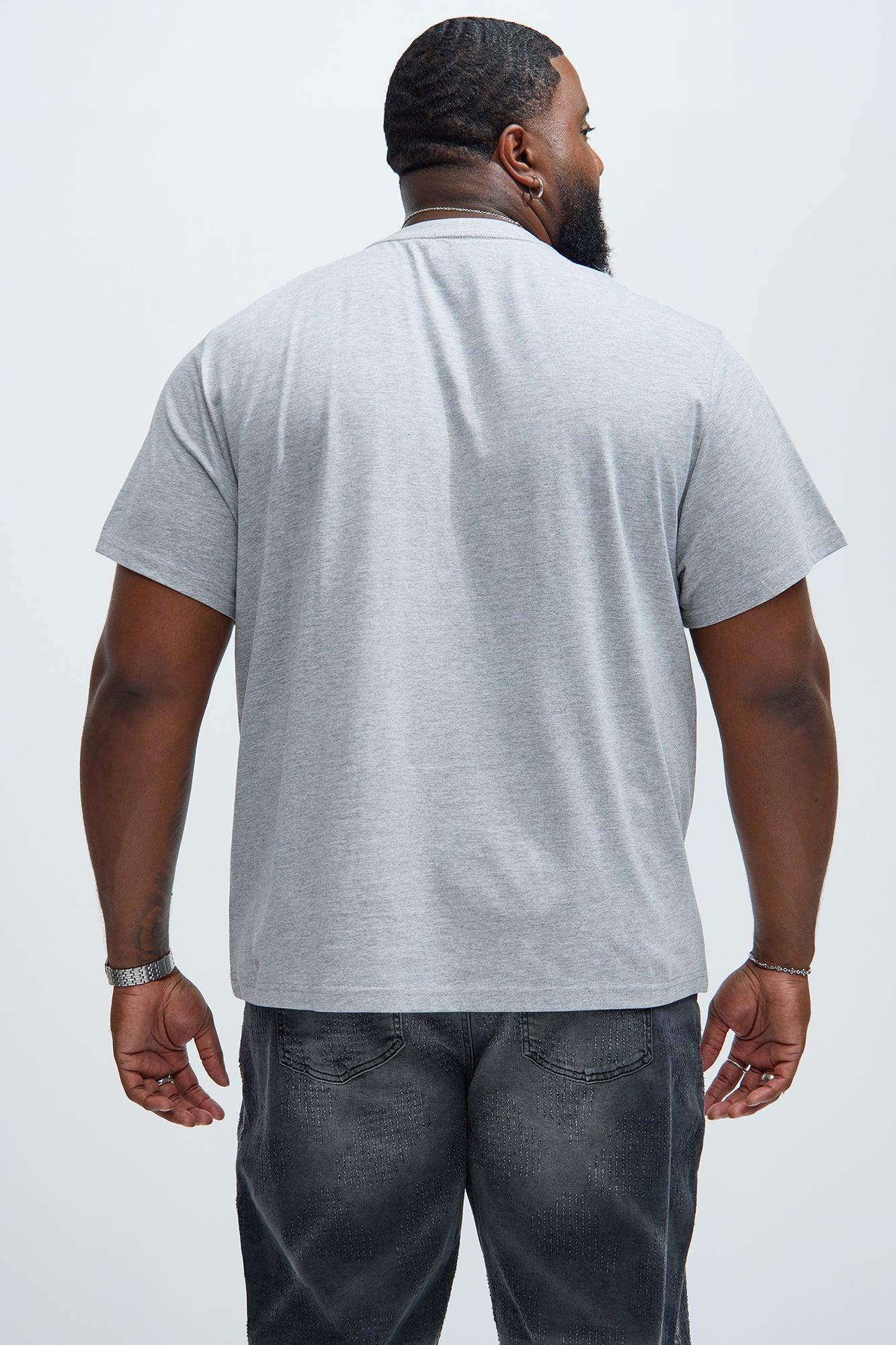 Essential Pocket Crew Tee - Heather Grey Product Image