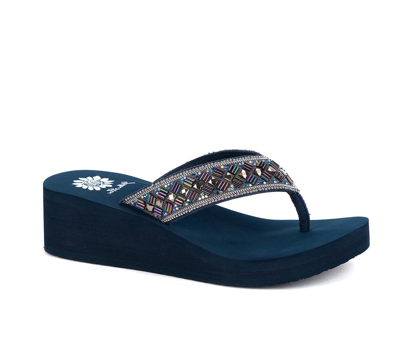 Women's Yellow Box Selvia Wedge Flip-Flops Product Image