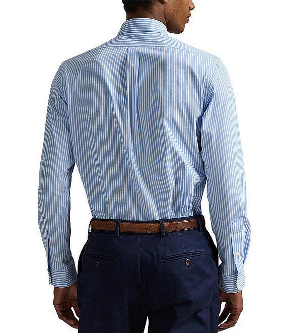 Polo Ralph Lauren Classic-Fit Stretch Stripe Poplin Long Sleeve Woven Shirt Product Image