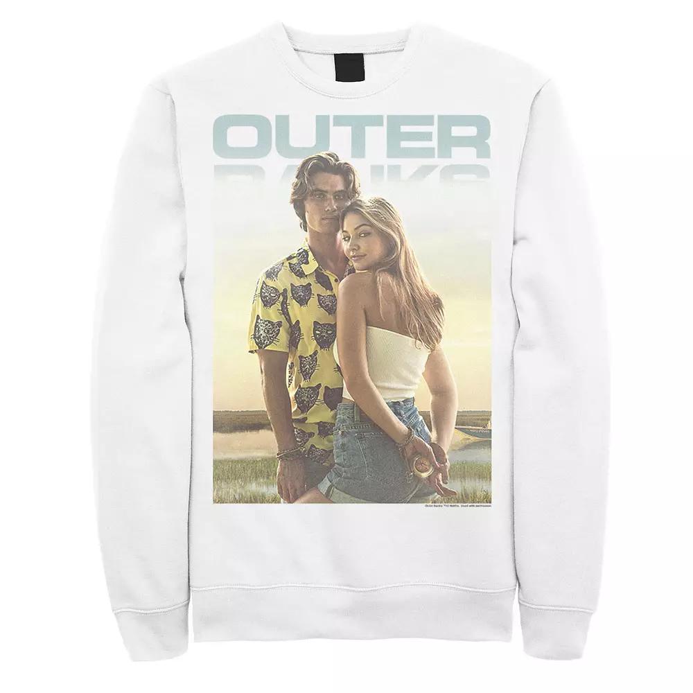 Men's Outer Banks John B & Sarah Poster Sweatshirt, Size: XL, White Product Image