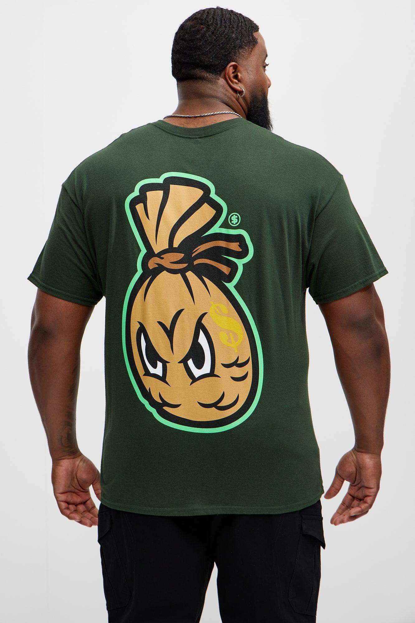 Secure The Bag Motto Short Sleeve Tee - Green Product Image