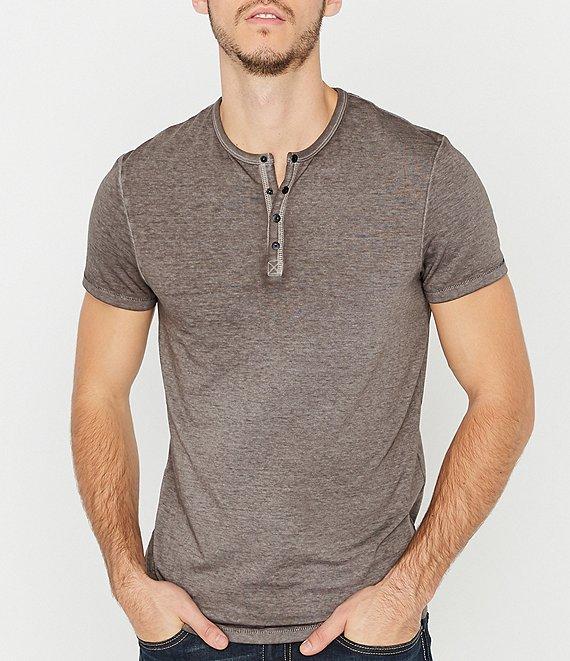 Buffalo David Bitton Kasum Short-Sleeve Burnout Henley Product Image