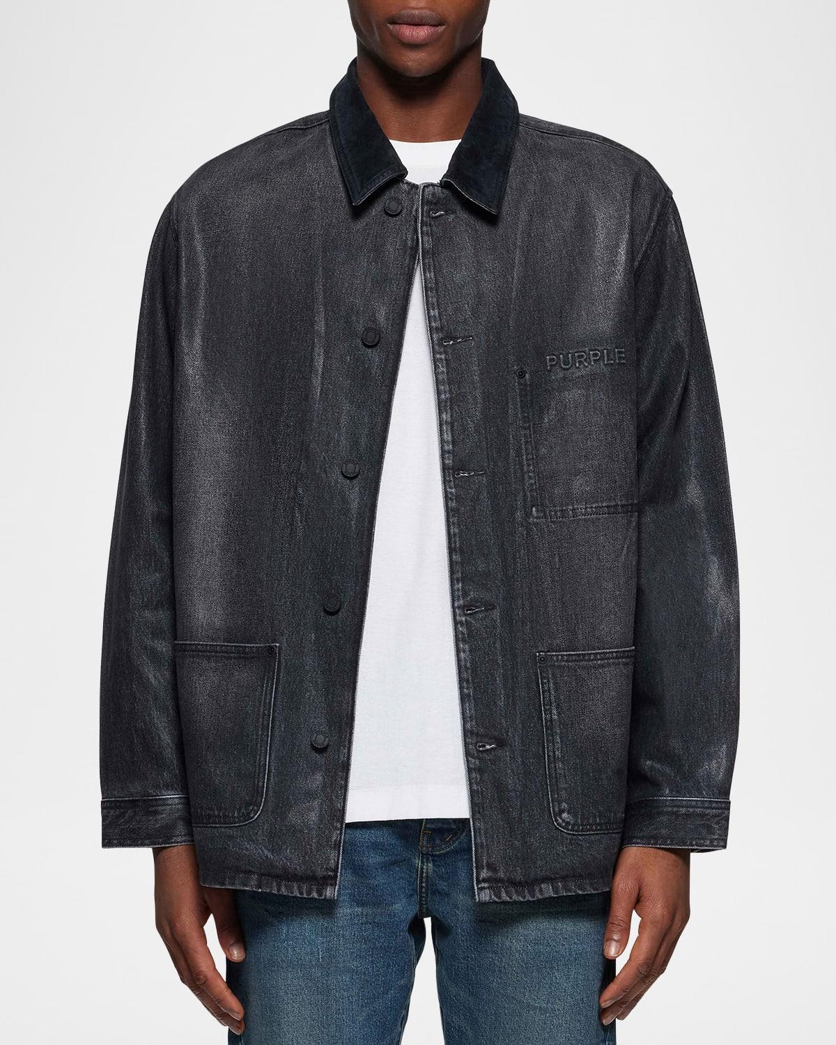 Men's Coated Denim Workwear Jacket Product Image