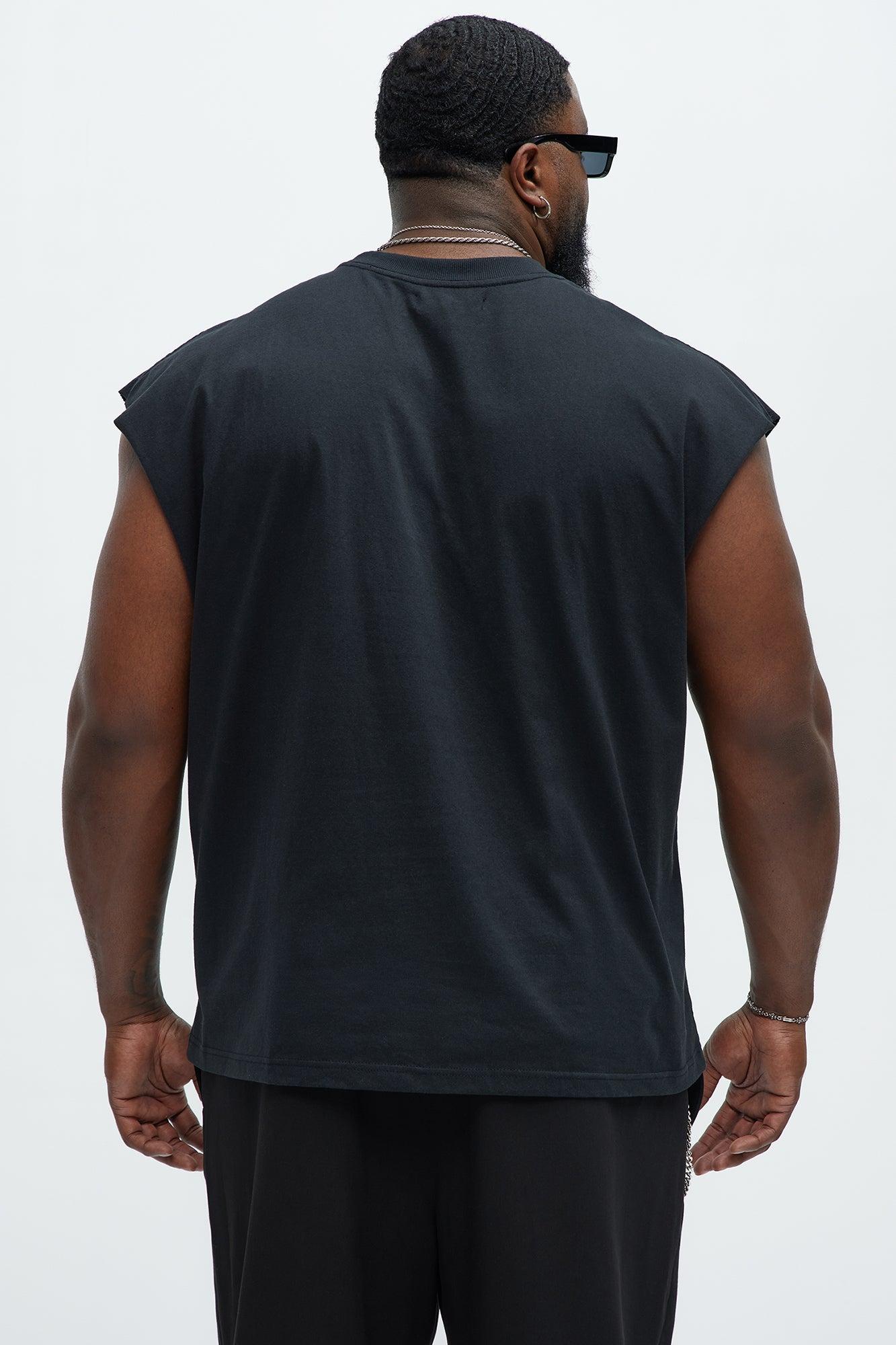 Relaxed Heavyweight Muscle Tee - Black Product Image