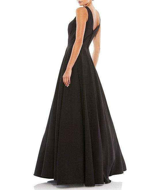 Ieena for Mac Duggal V-Neck Lined Pocketed Sleeveless Ball Gown Product Image