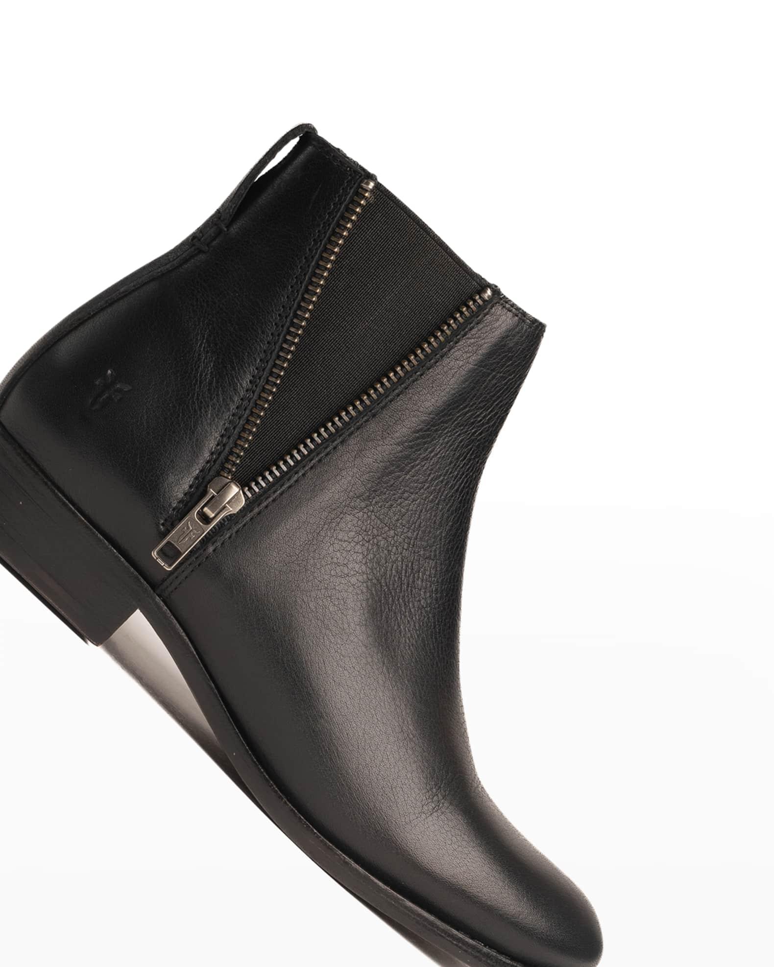 Carly Leather Zip Chelsea Booties Product Image