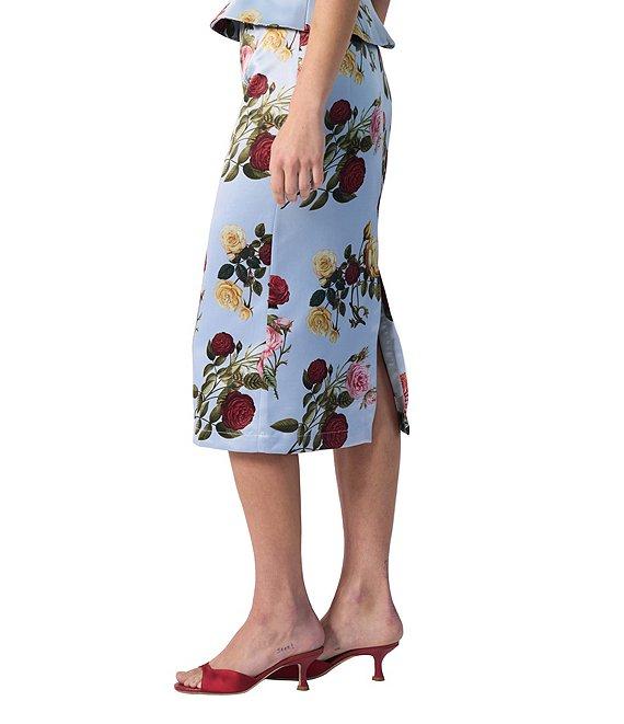 Damaris Bailey Coordinating Delicias Rose Print Pencil Midi Skirt Product Image