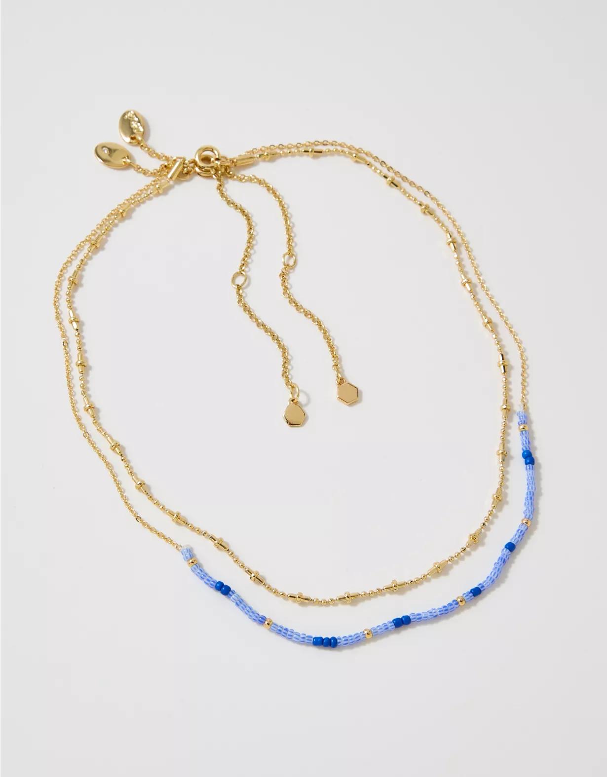 Aerie Mini Beaded Necklace 2-Pack Product Image