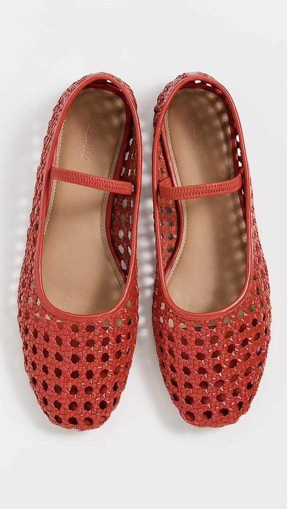 Madewell Greta Elastic Open Weave Mary Jane Flats | Shopbop Product Image