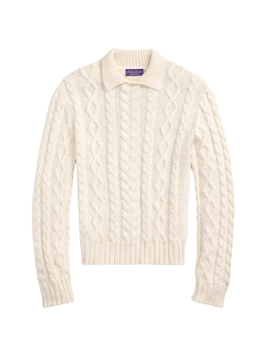 Mens Cable-Knit Cotton-Blend Sweater Product Image