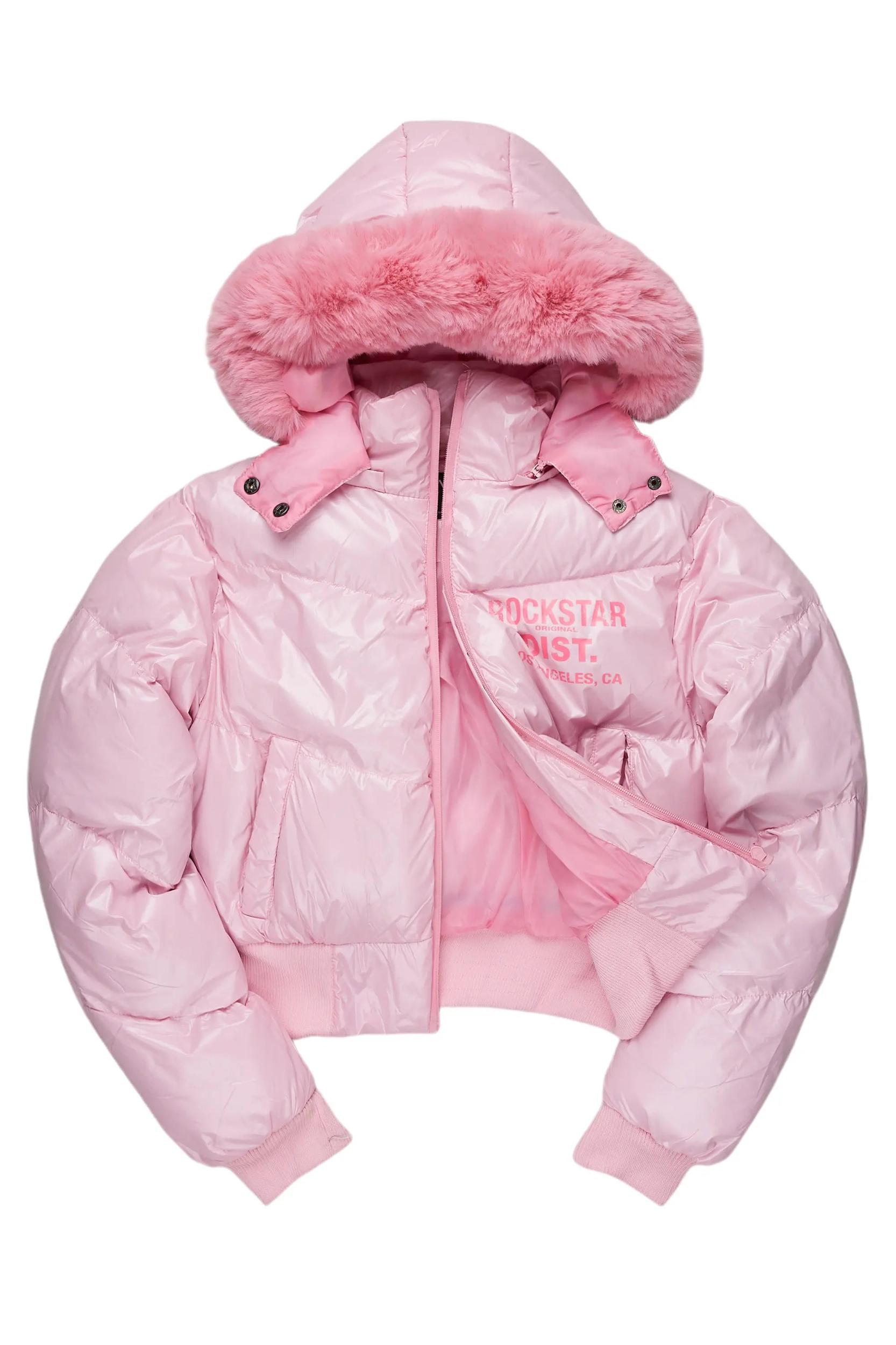 Moncia Pink Puffer Jacket Female Product Image