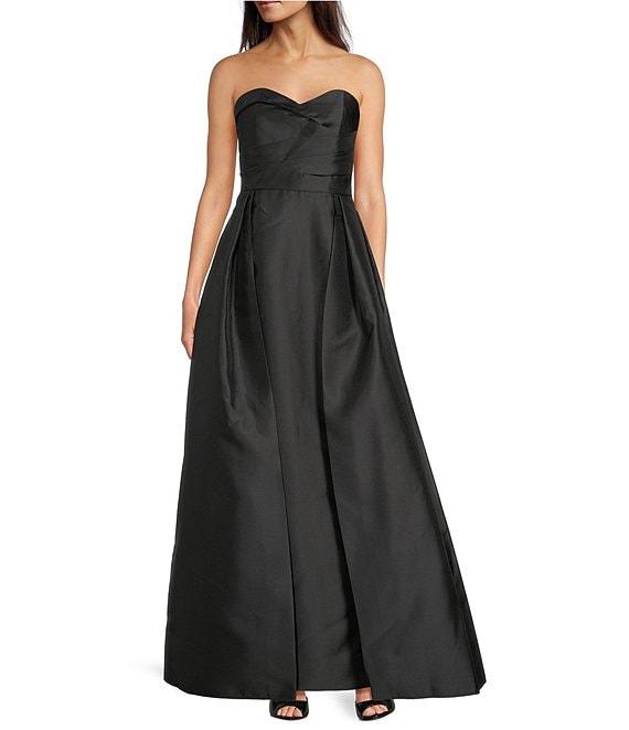 Donna Karan Sweetheart Neck Strapless Mikado Twill Satin Dress Product Image