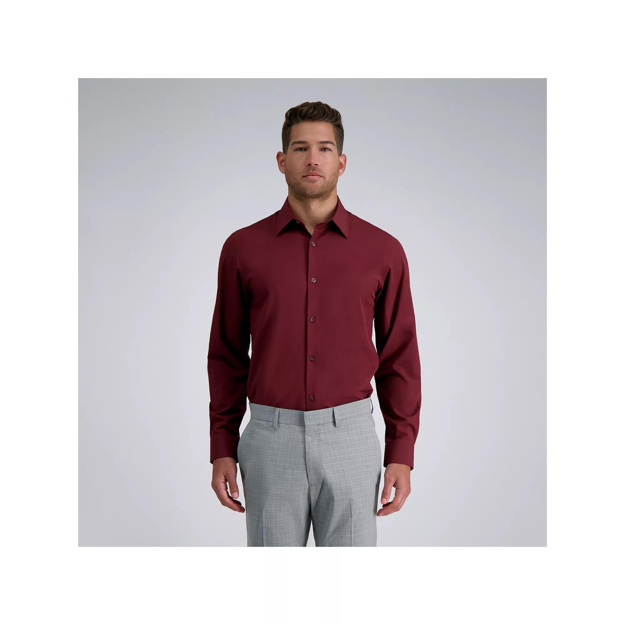 Mens Haggar Smart Wash Slim Fit Wrinkle Free Dress Shirt Product Image