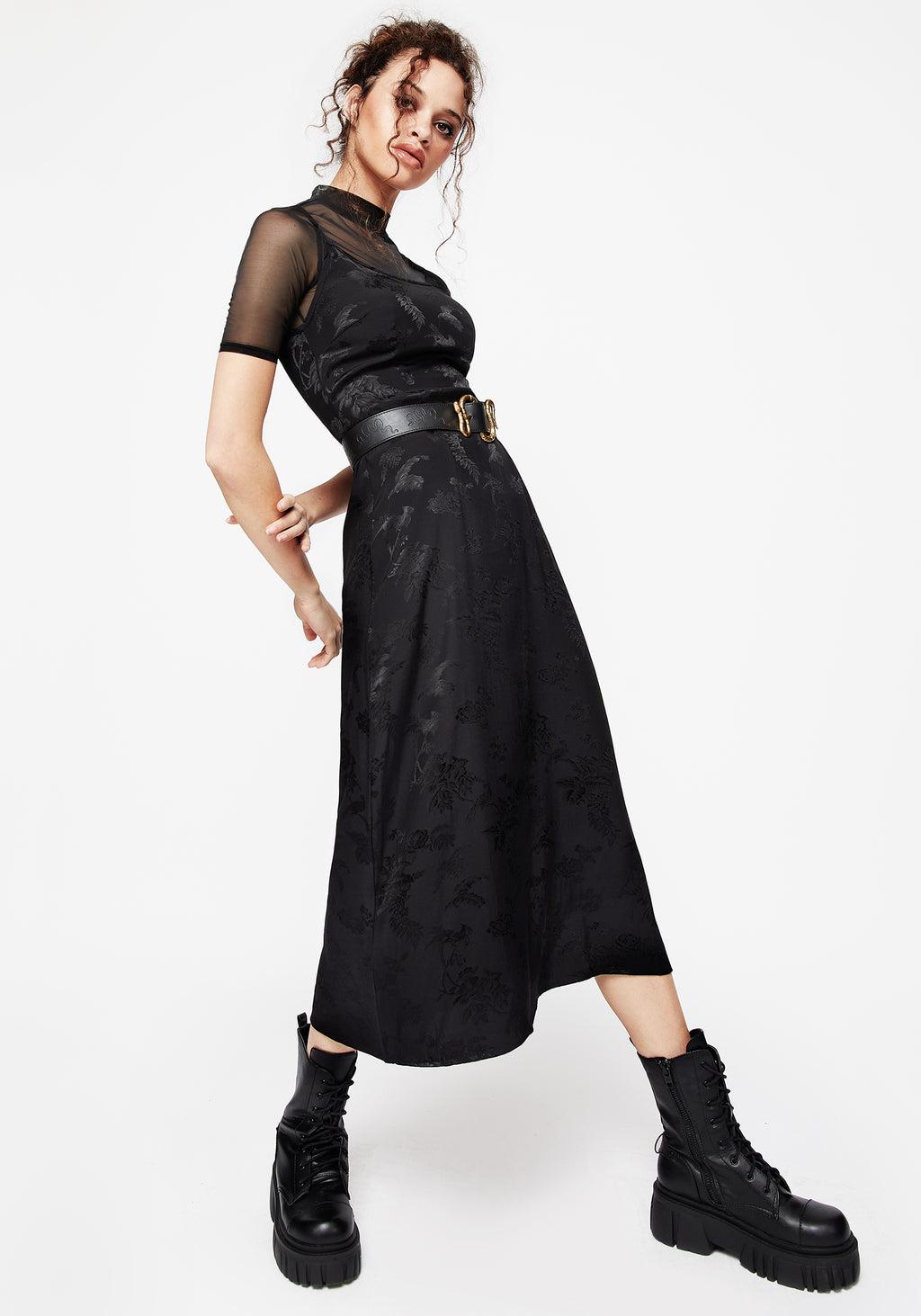 Mamba Debossed Belt With Snake Buckle - Brass Product Image