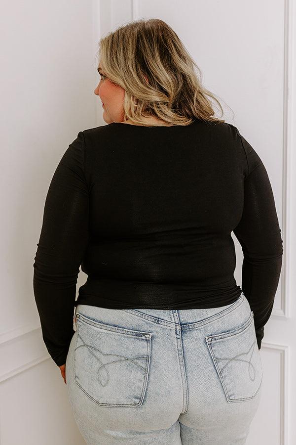 Sassy and Chic Top in Black Curves Product Image