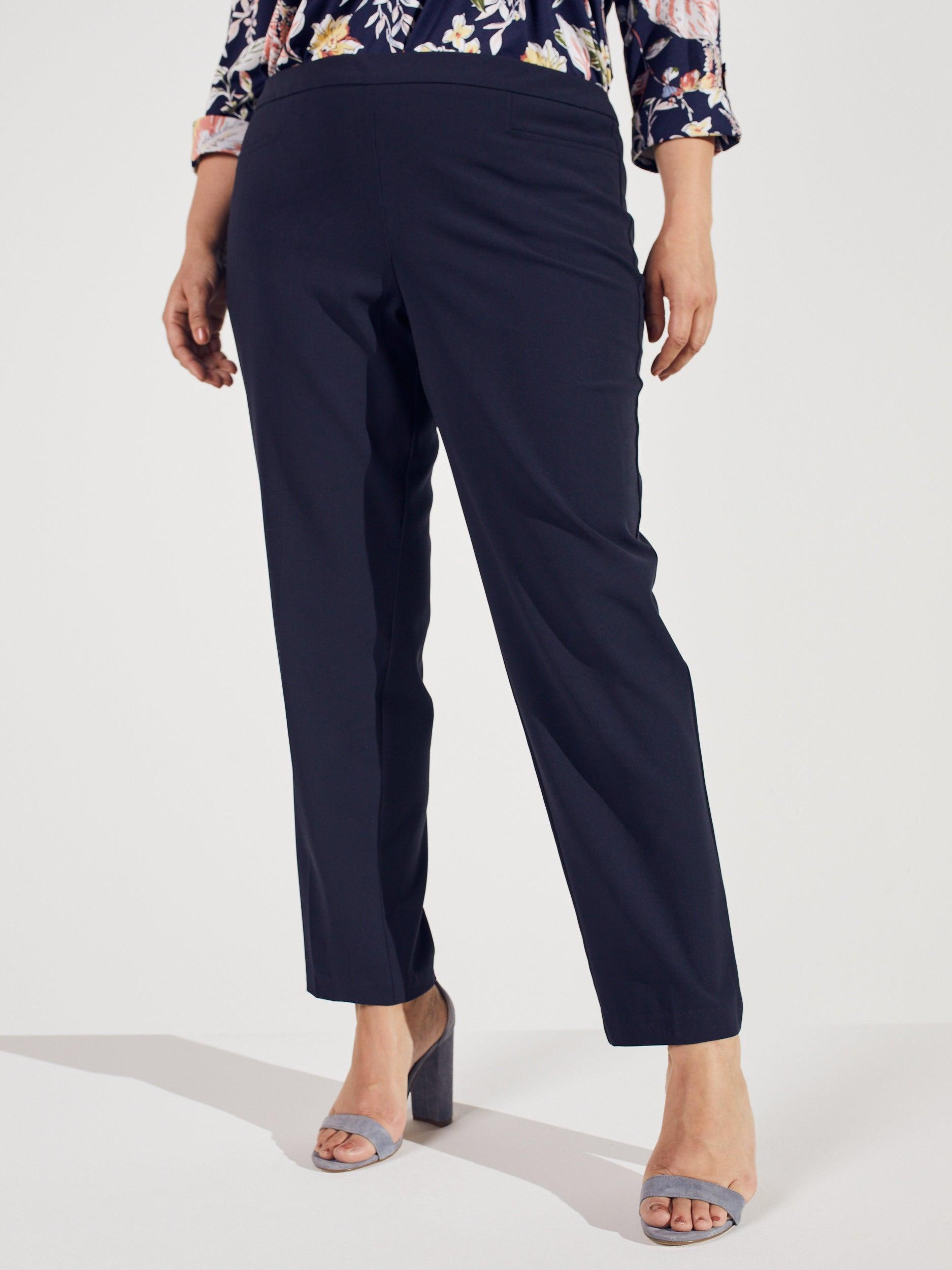 Roz & Ali™ Pull On Tummy Control Pants With L Pockets, Tall Length Plus Product Image
