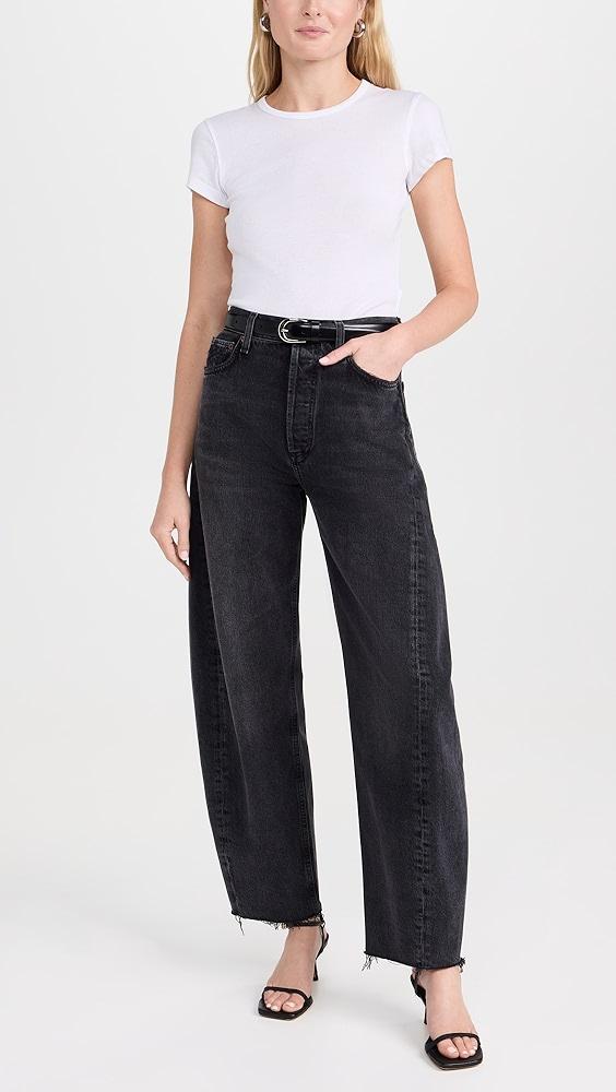 AGOLDE Luna Pieced Jeans: High Rise Curved Taper | Shopbop Product Image