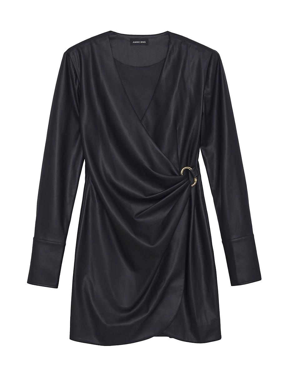 Womens Joey Draped Satin Minidress Product Image