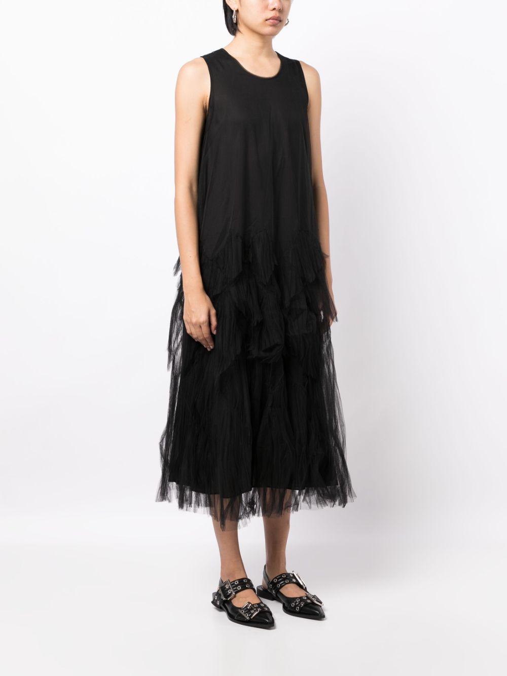 tulle-overlay midi dress Product Image