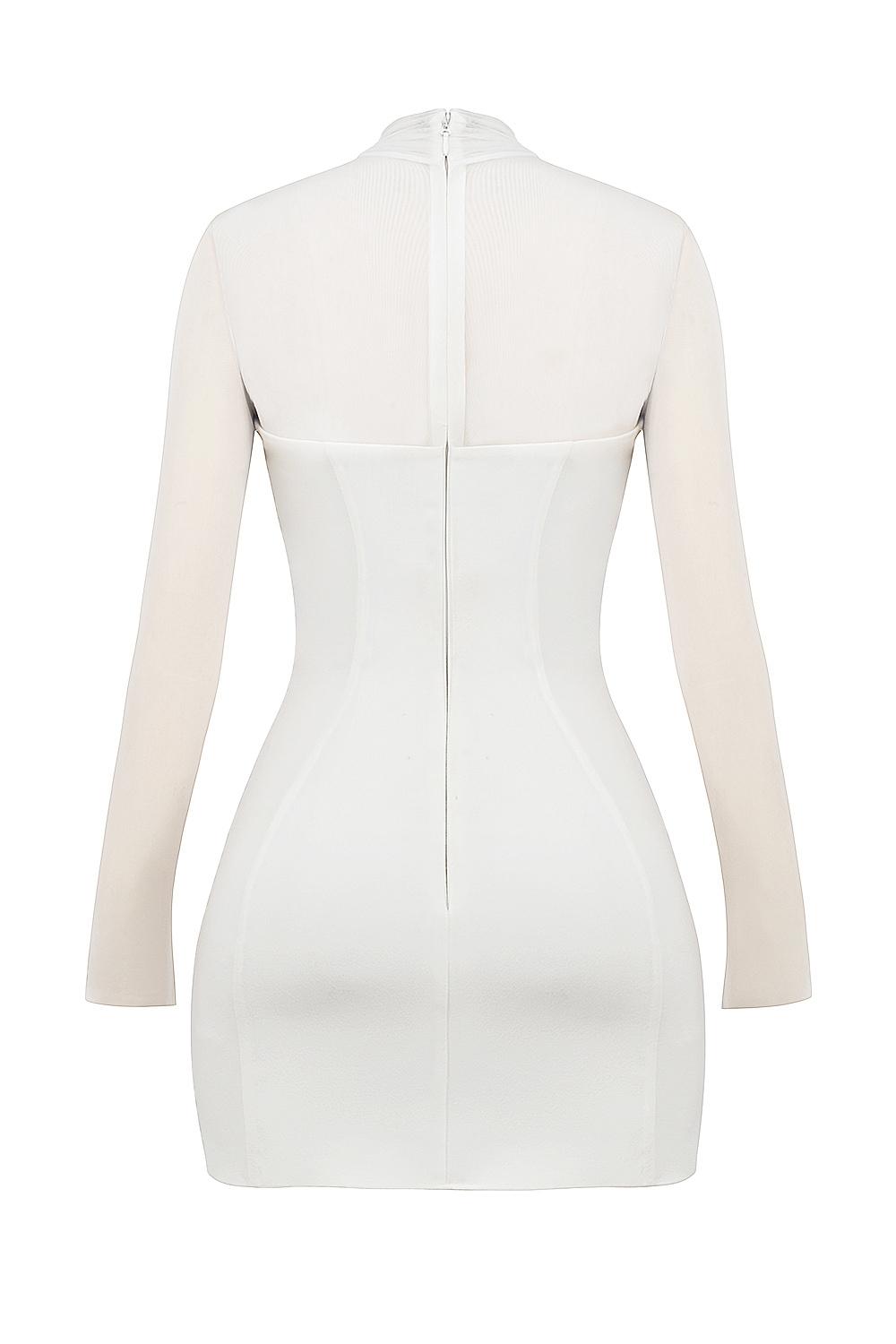 Holly  white plunge mini dress Product Image