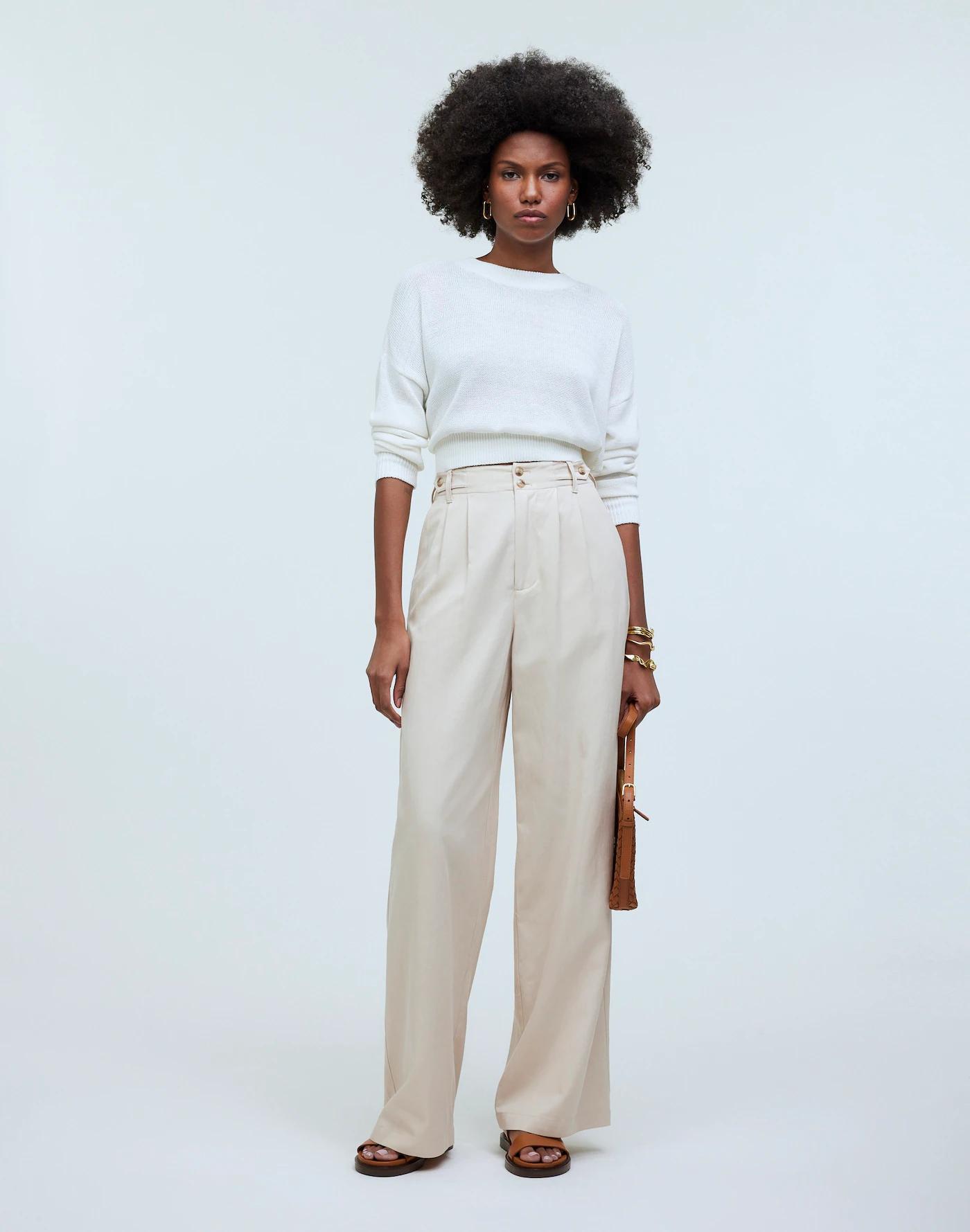 The Petite Harlow Wide-Leg Pant Product Image