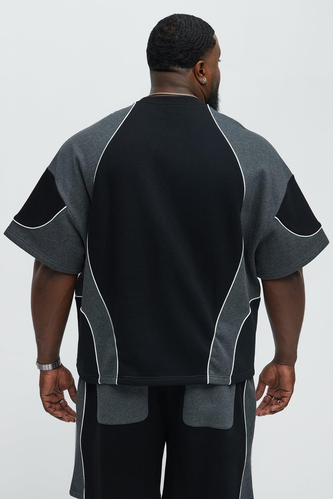 Tyson NYC Athletic Oversized Short Sleeve Tee - Black/combo Product Image
