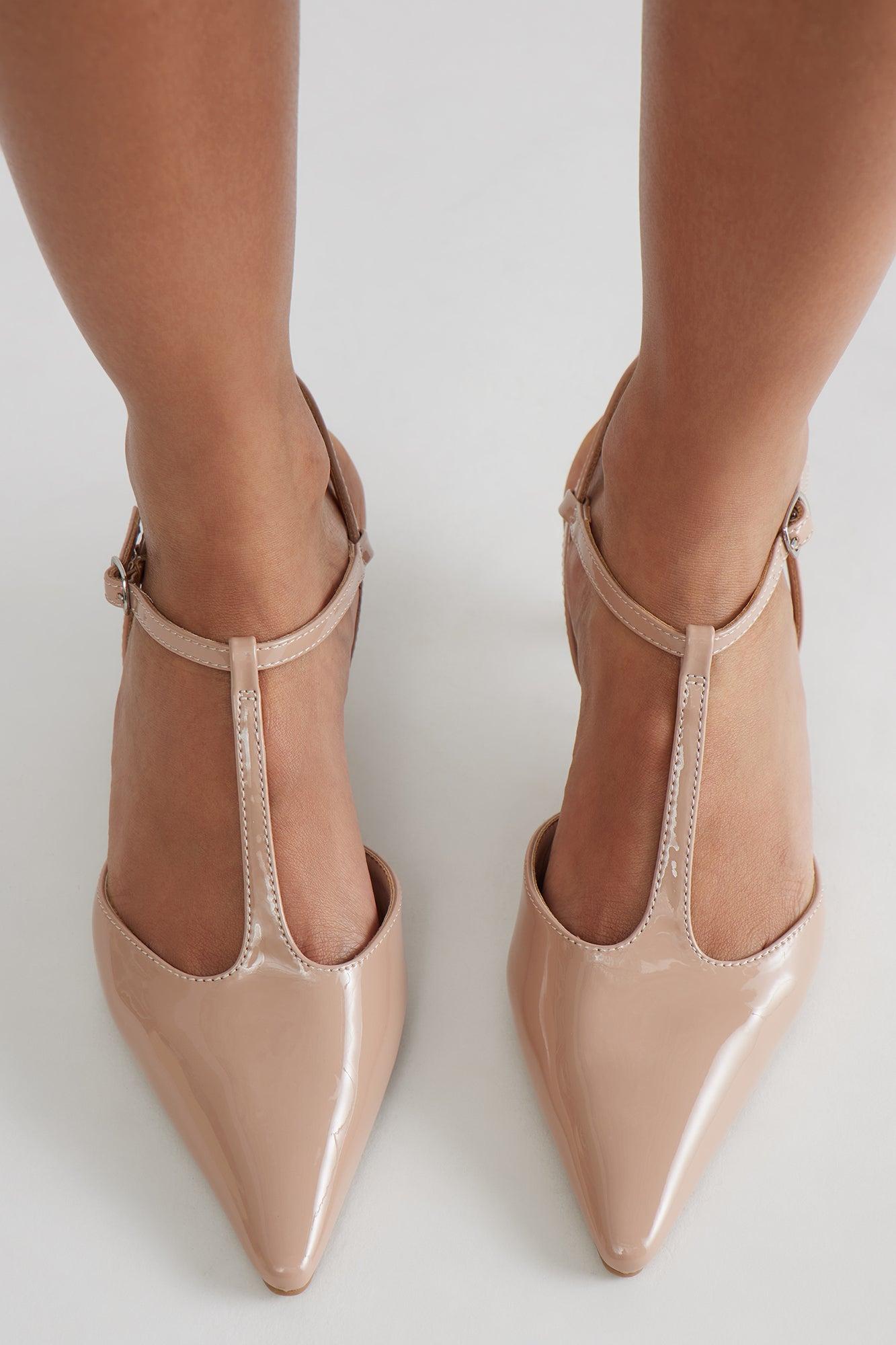 Signal Patent Kitten Heel Pumps - Nude Product Image