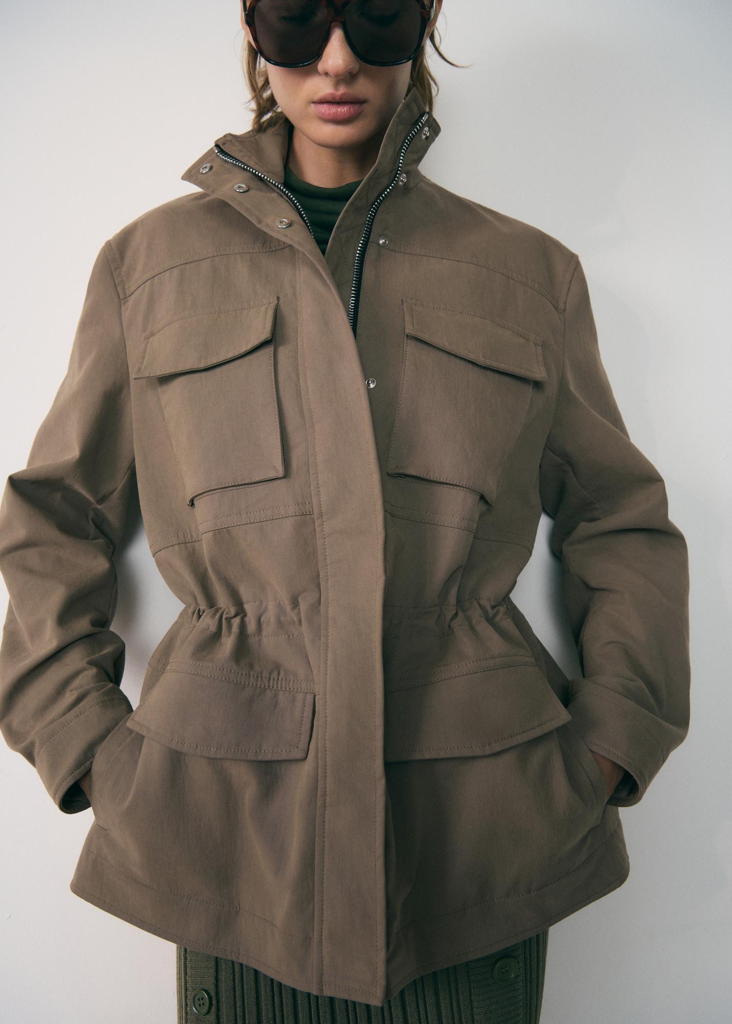Turtleneck parka with pockets - Women | MANGO USA Product Image