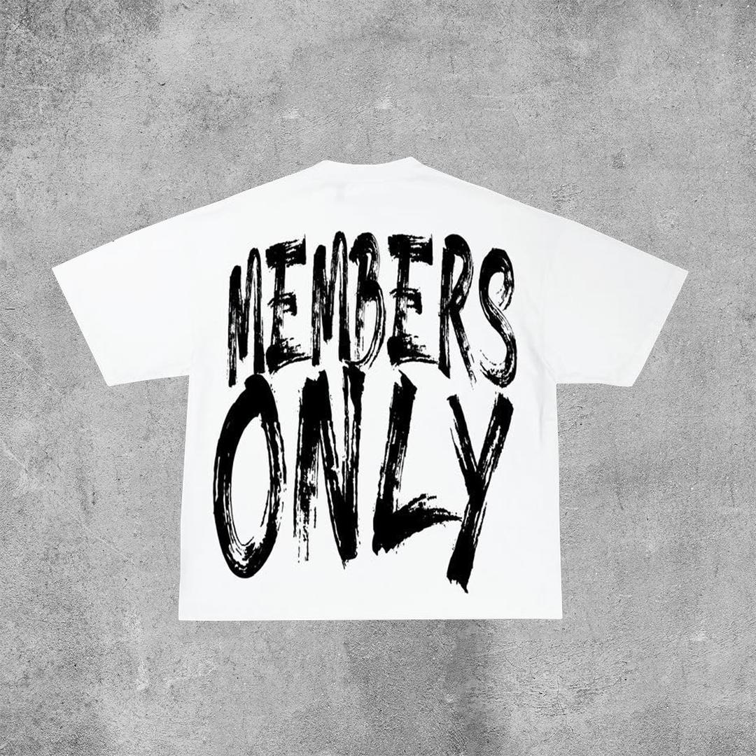 Vintage Members Only Graphic Cotton Short Sleeve T-Shirt Product Image