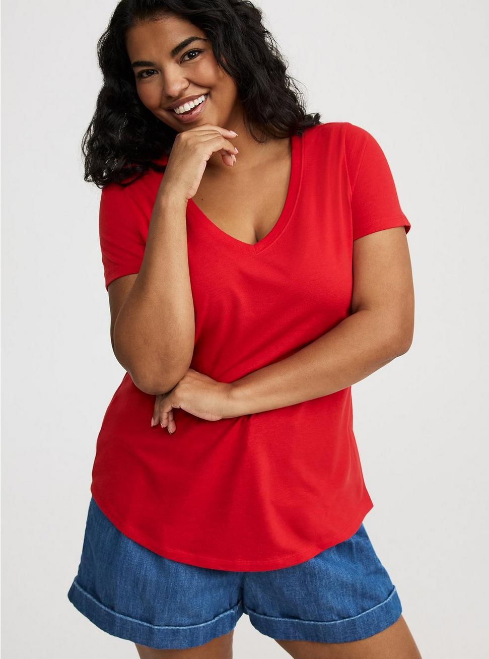 Girlfriend Signature Jersey V-Neck Tee Product Image